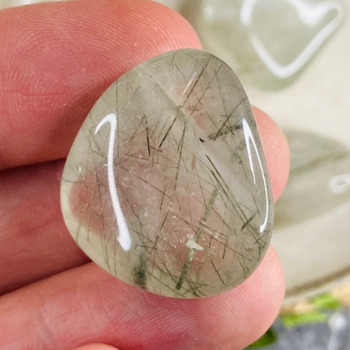 Actinolite in Quartz - Tumbled