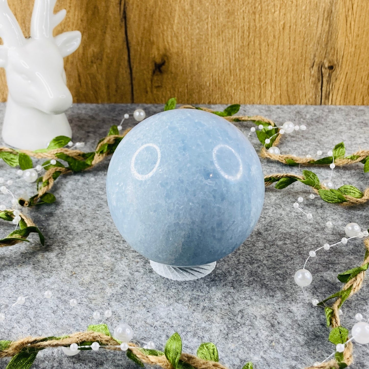Blue Calcite - Sphere #01