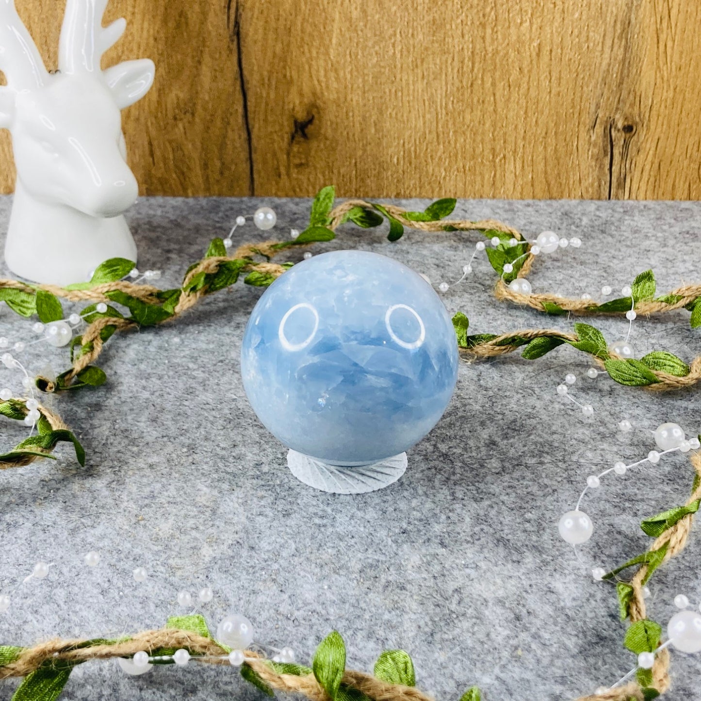 Blue Calcite - Sphere #03