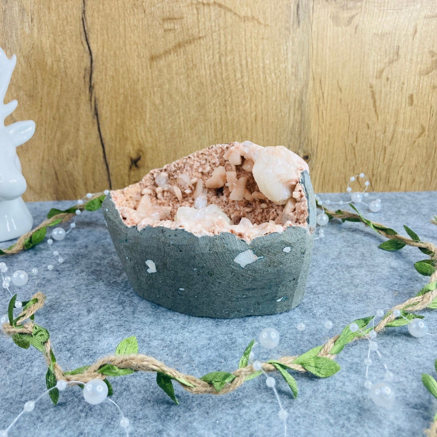 Heulandite Geode with Stilbite #02