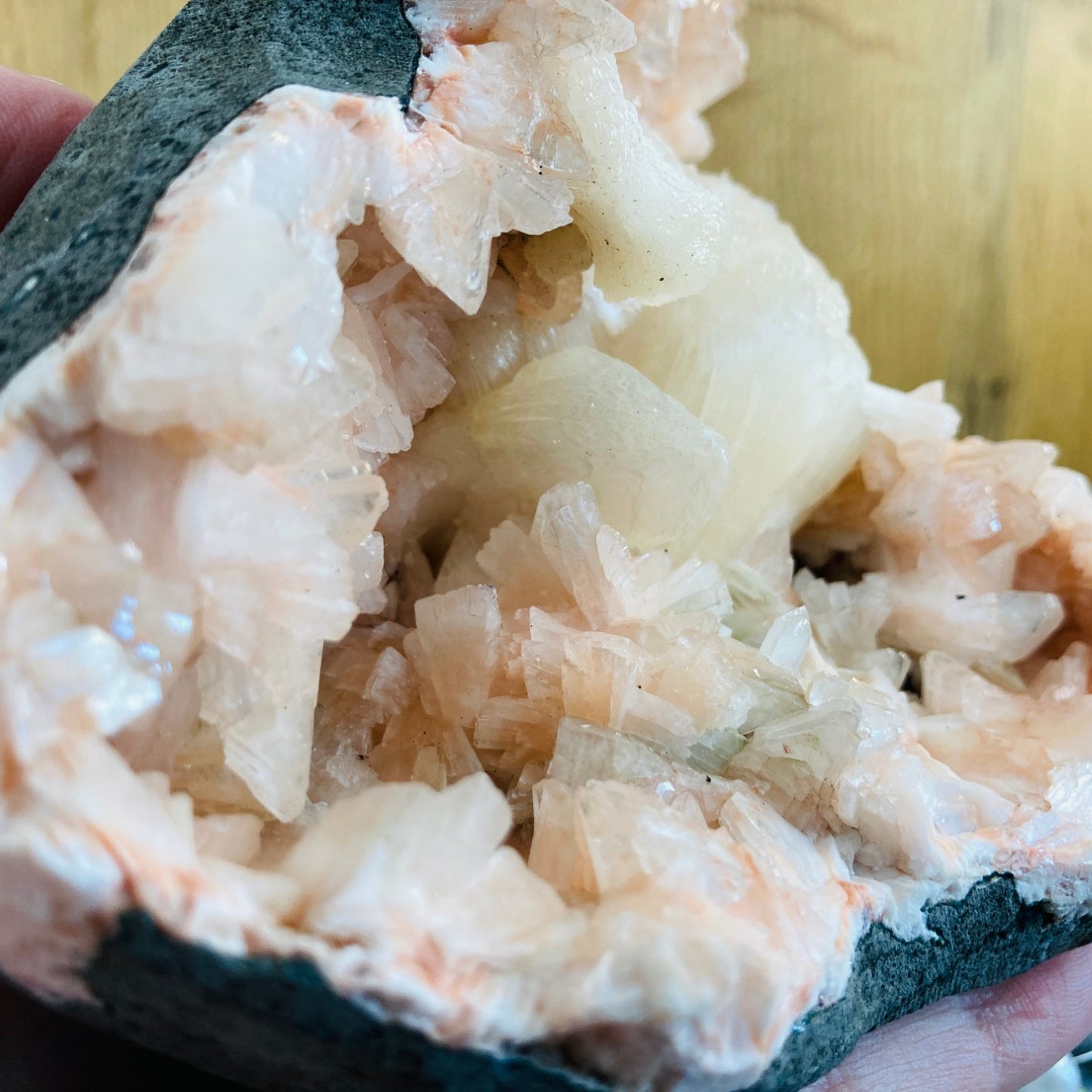 Heulandite Geode with Stilbite #04