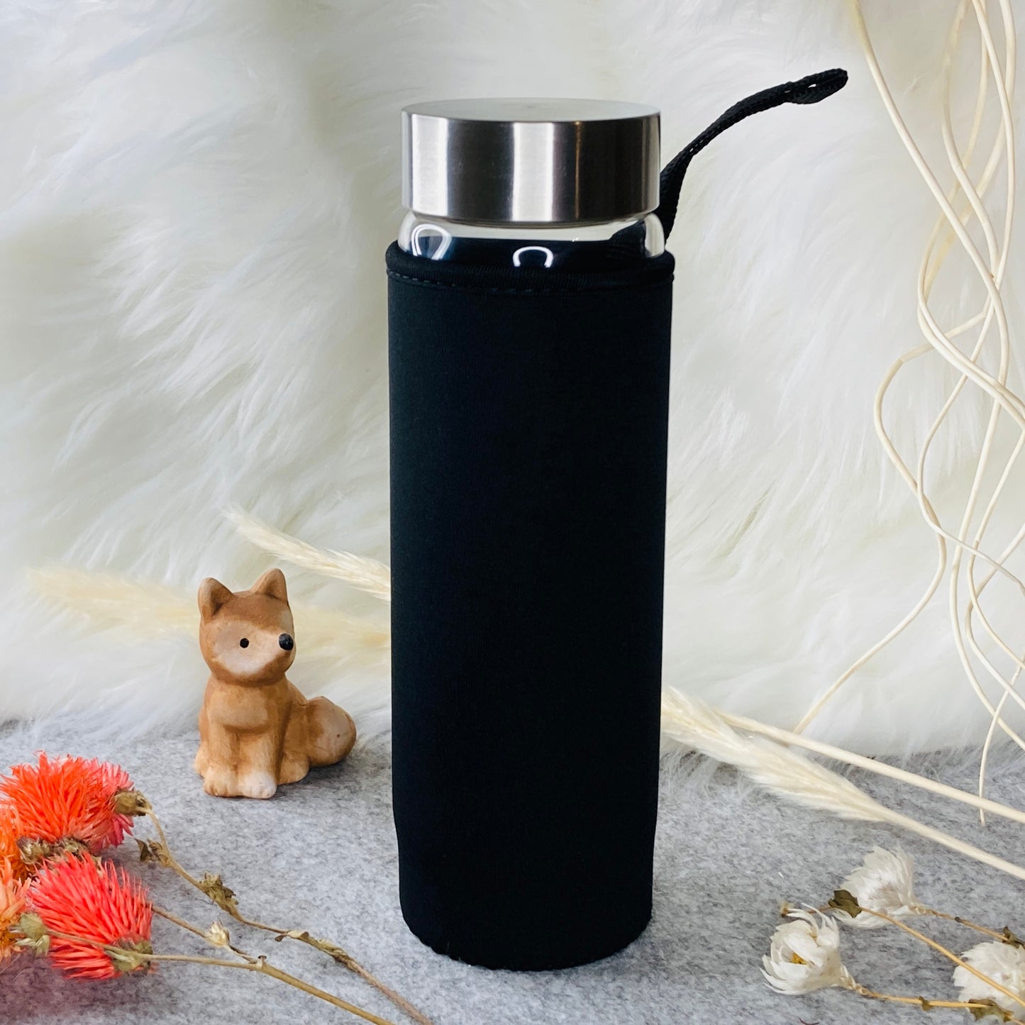 Rose Quartz Crystal Water Bottle