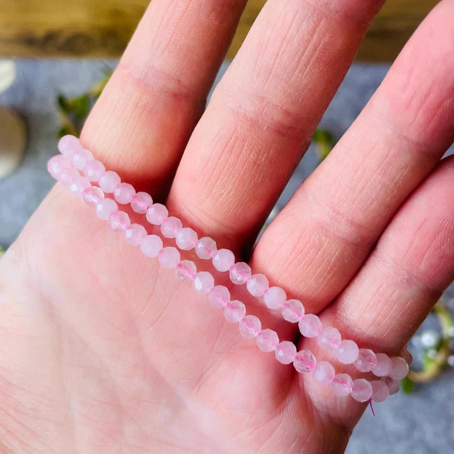 Rosequartz - Bracelet (4 mm)
