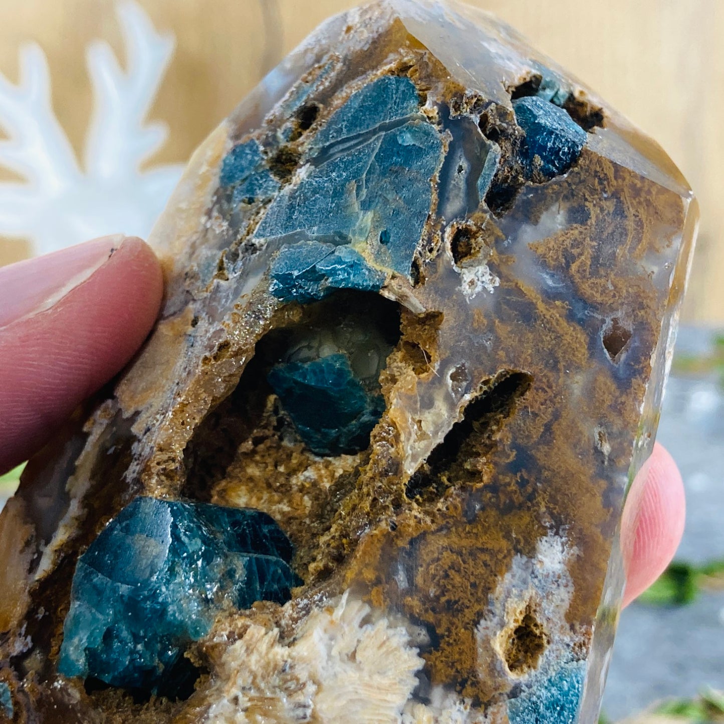 Apatite in Jasper and Orange Calcite - Tower