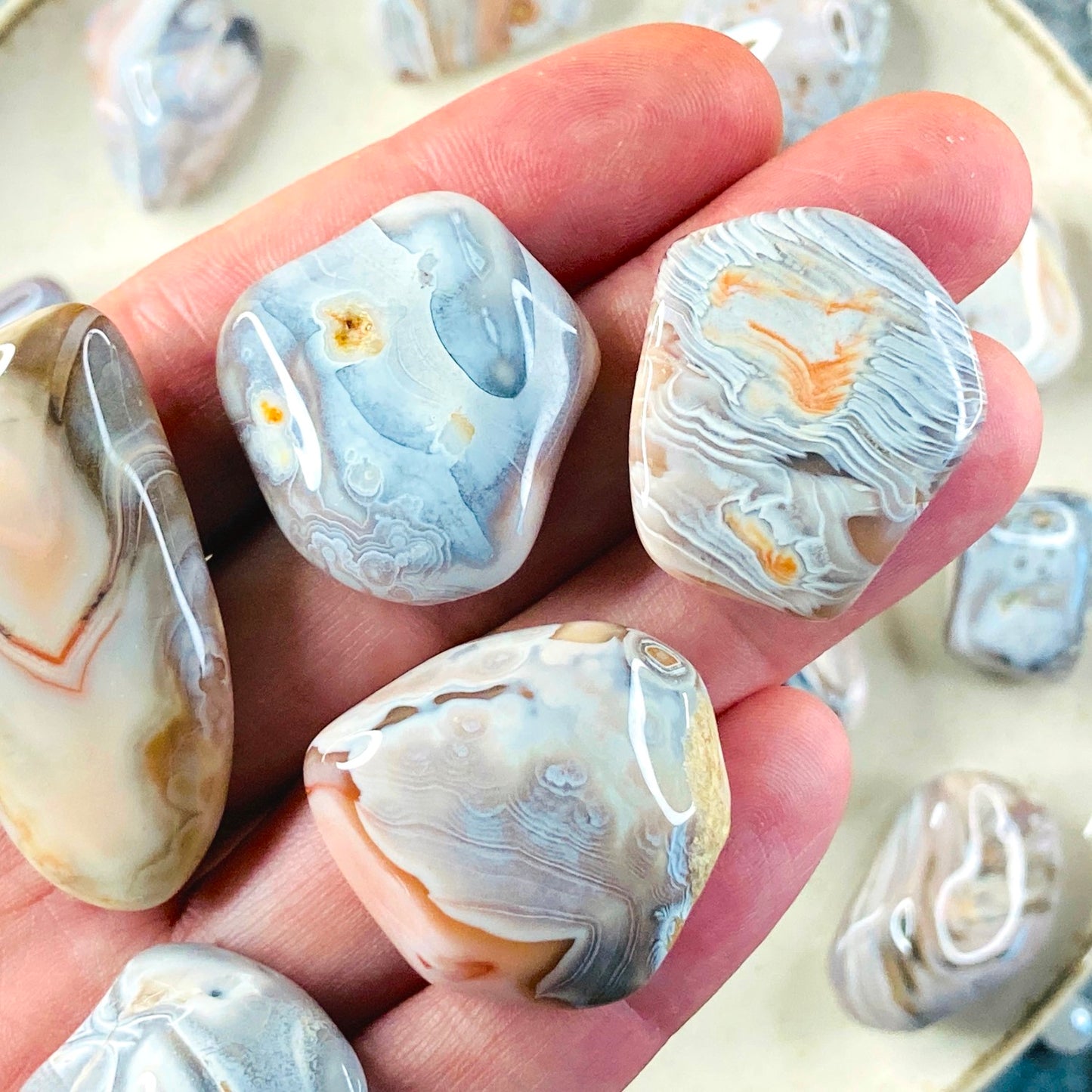 Pink Botswana Agate - Tumbled