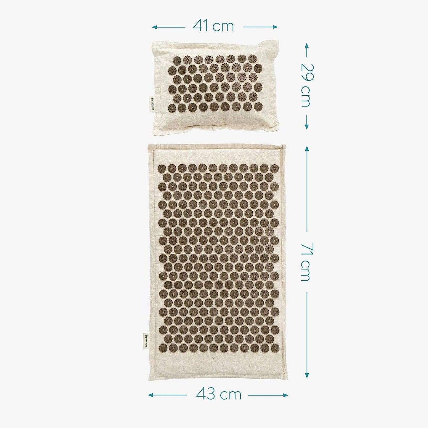 Acupressure Mat with Pillow and Bag - Natur