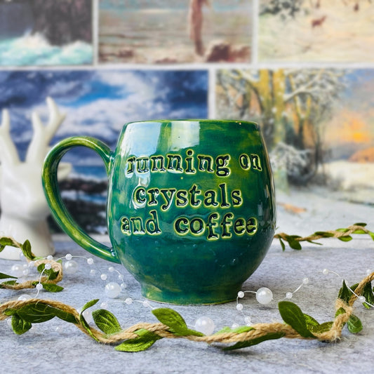 Mug - Running on Crystals and Coffee #01