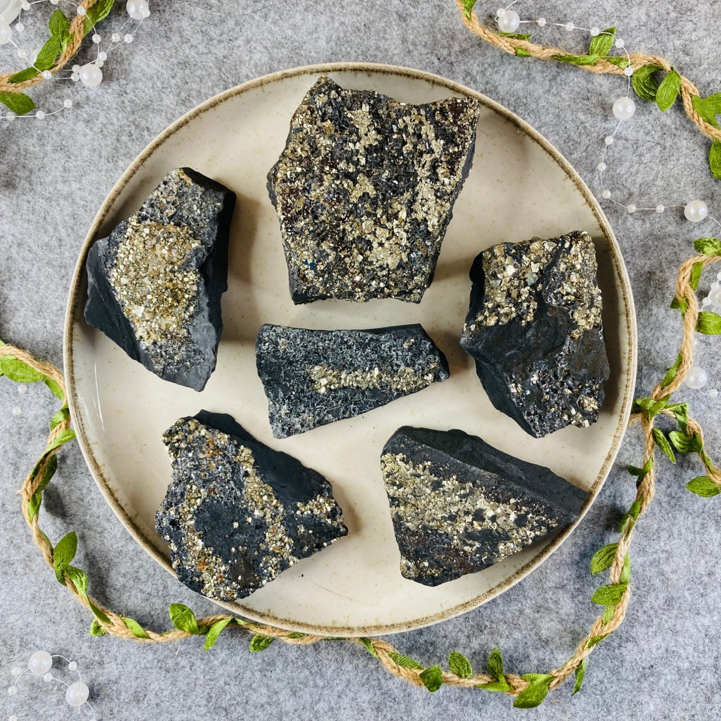 Shungit with Pyrite