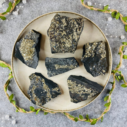 Shungit with Pyrite