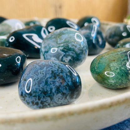 Moss Agate - Tumbled