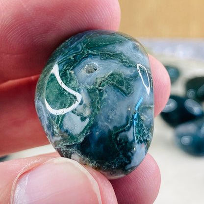 Moss Agate - Tumbled