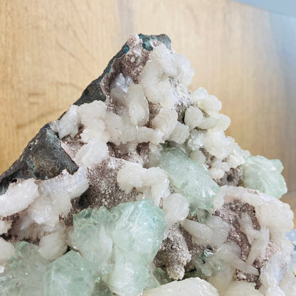 Green Apophyllite with Stilbite #01