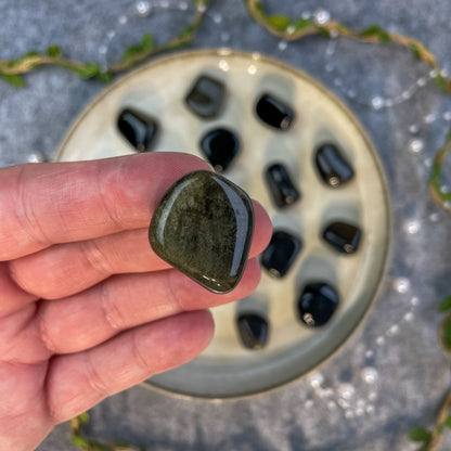 Golden Sheen Obsidian - Tumbled