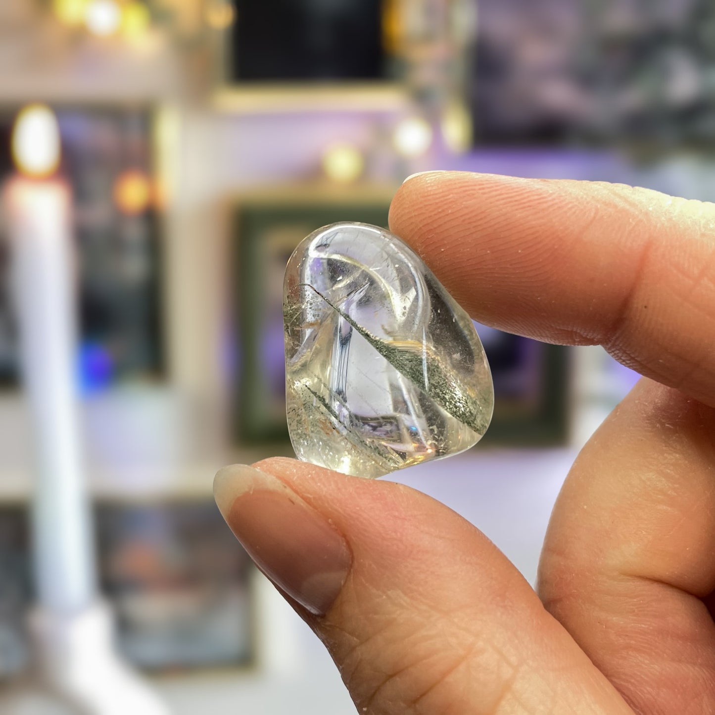 Phantom Quartz with Chloride - Tumbled