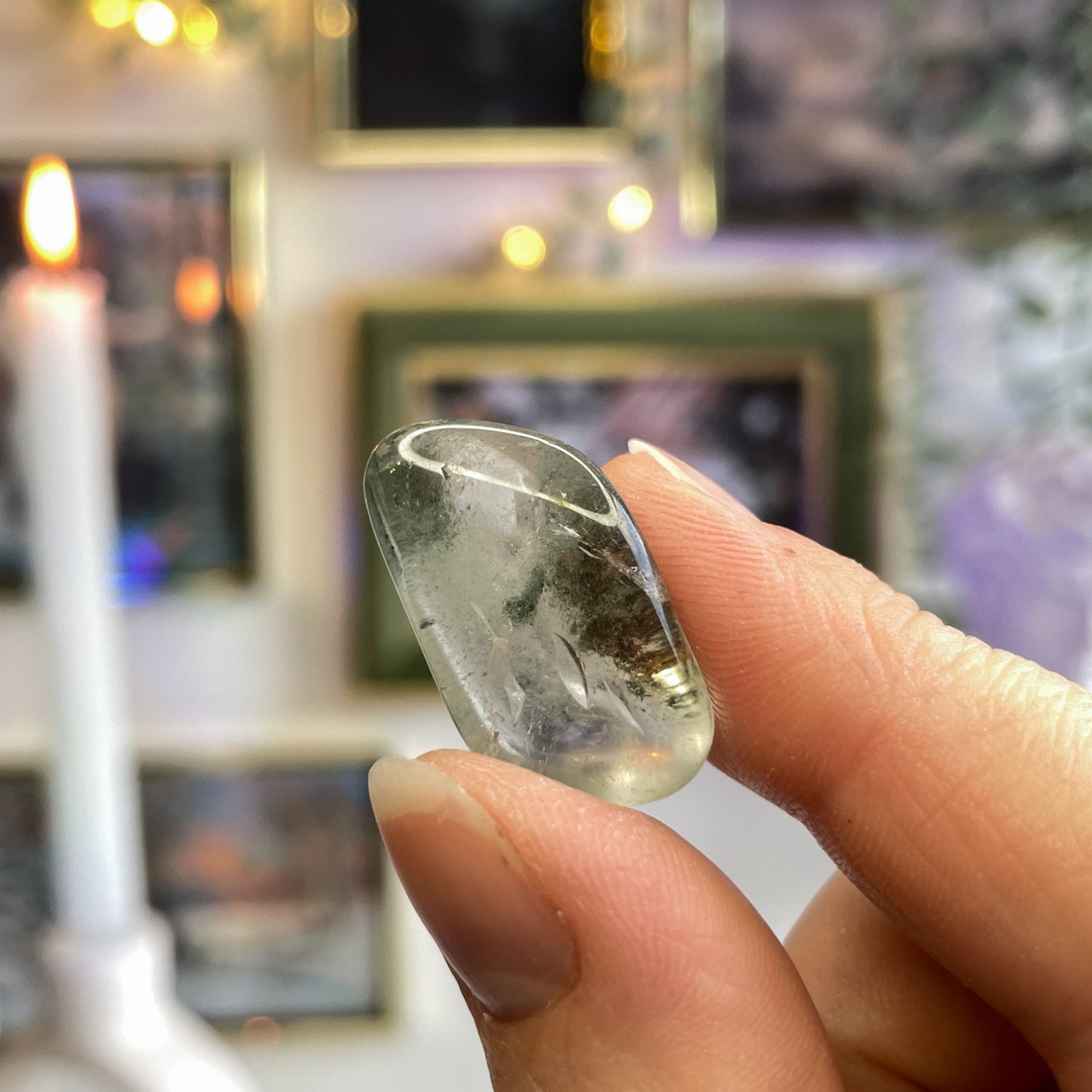 Phantom Quartz with Chloride - Tumbled