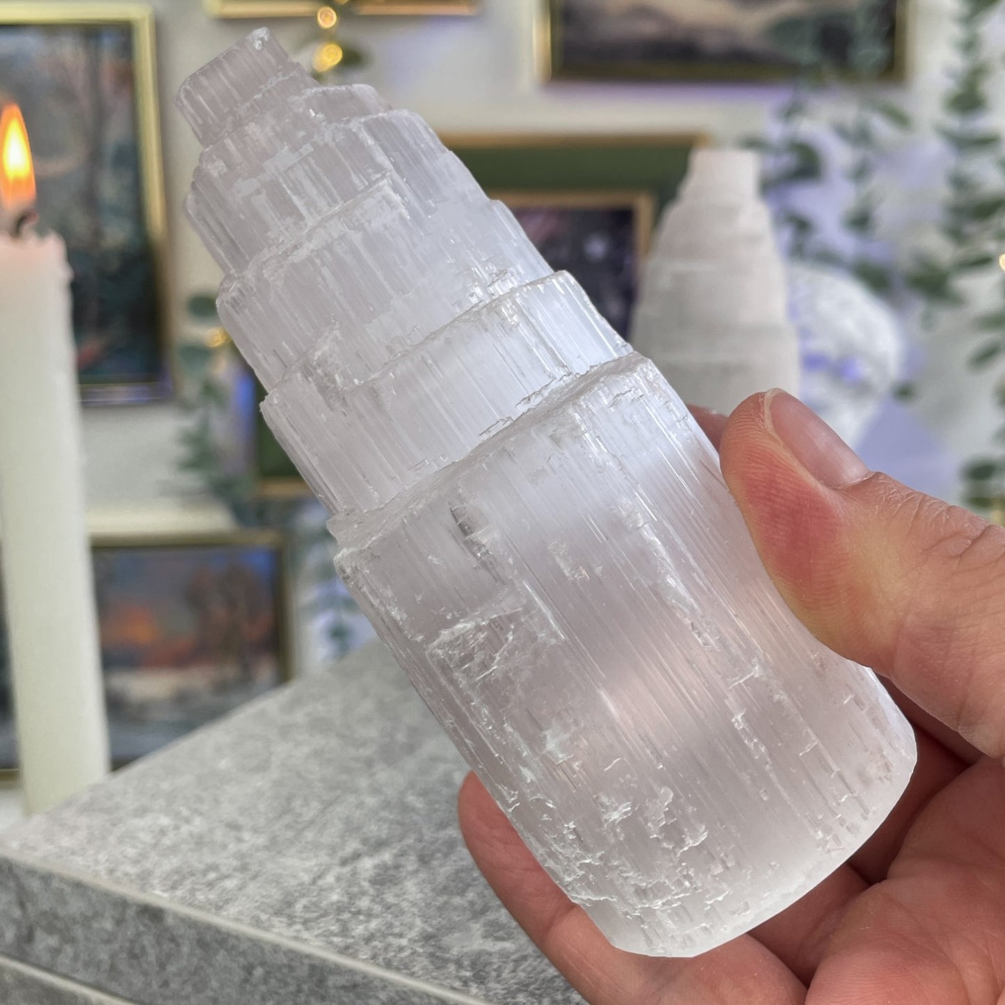 Selenite Tower - Medium