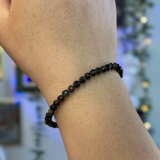 Golden Sheen Obsidian - Bracelet (4 mm)