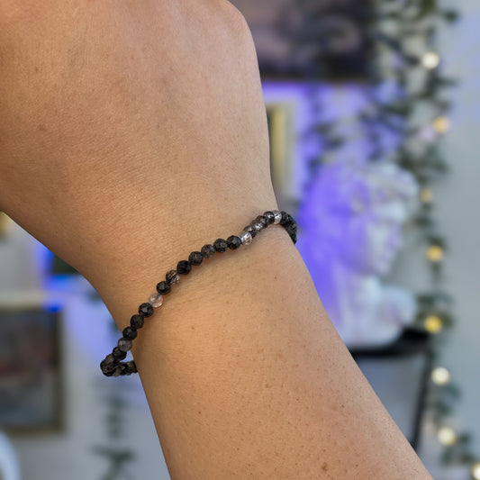 Tourmalinated Quartz - Bracelet (4 mm)