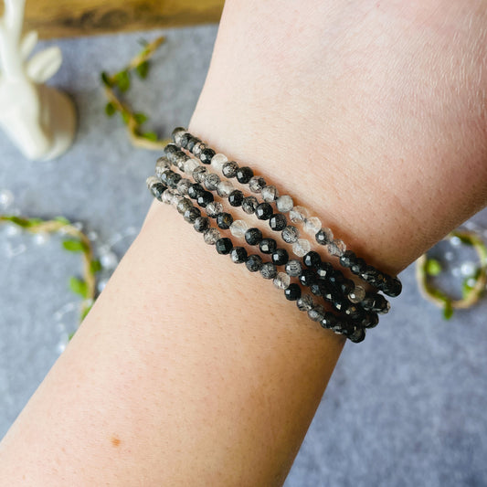 Tourmalinated Quartz - Bracelet (4 mm)