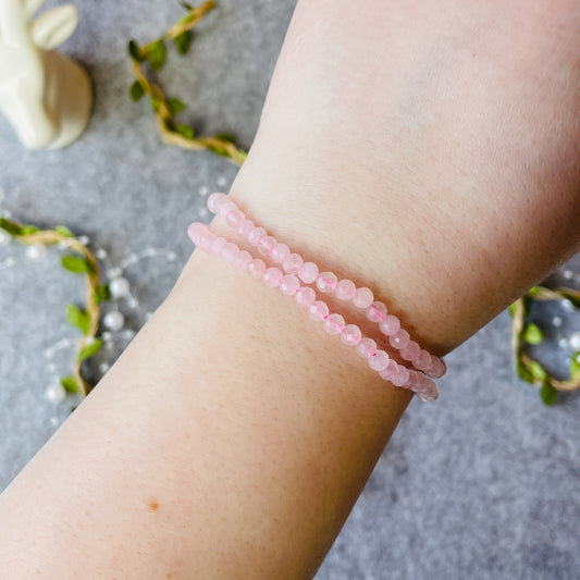 Rosequartz - Bracelet (4 mm)