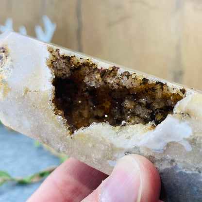 Flower Agate - Tower with Druzy